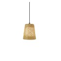 Colgante simple REAUD mimbre E27 LED color madera