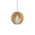 Colgante simple MOUSTER madera E27 LED color madera