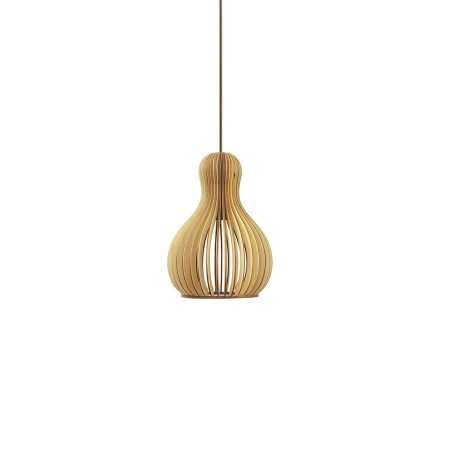 Colgante simple DURET madera E27 LED color madera