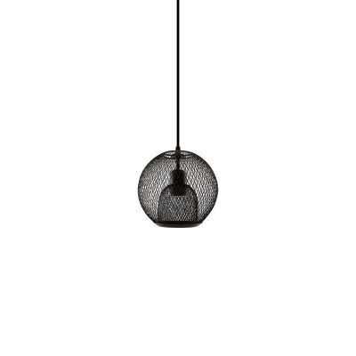 Colgante simple DOUMIS hierro E27 LED color negro