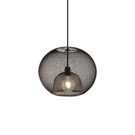 Colgante simple PERRAN hierro E27 LED color negro