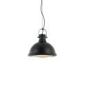 Colgante simple BARAT hierro E27 LED color negro