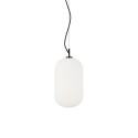 Colgante simple MUGUET metal E27 LED color negro