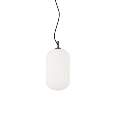 Colgante simple MUGUET metal E27 LED color negro