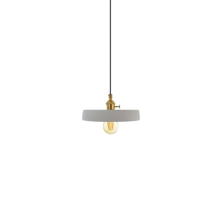 Colgante simple TRONC cemento E27 LED color cemento