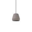 Colgante simple BRODE cemento E27 LED color cemento