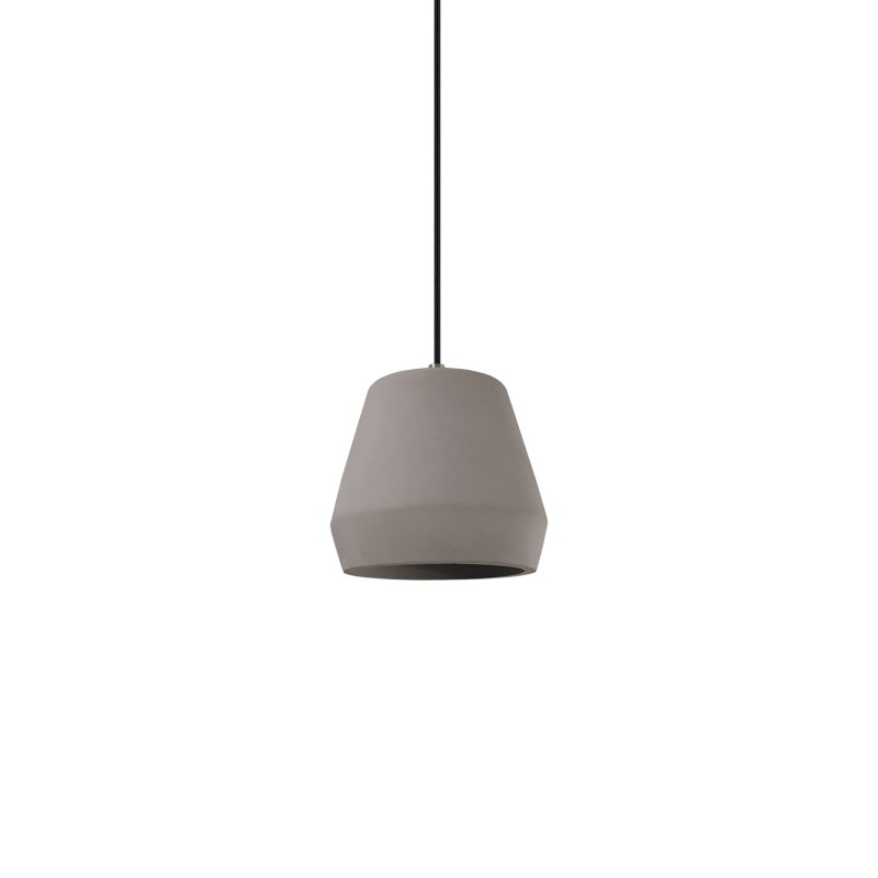 Colgante simple BRODE cemento E27 LED color cemento
