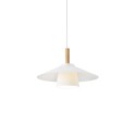 Colgante simple GODIN aluminio E27 LED color blanco