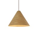 Colgante simple KERVAU madera E27 LED color madera