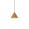 Colgante simple LUNET madera E27 LED color madera