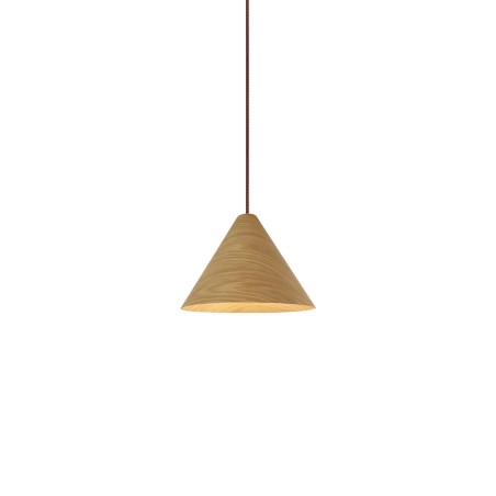 Colgante simple LUNET madera E27 LED color madera