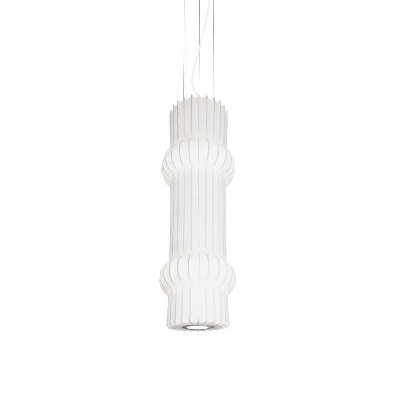 Colgante simple COUTY polímero de resina E27 LED color blanco
