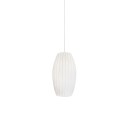 Colgante simple MILLY polímero de resina E27 LED color blanco