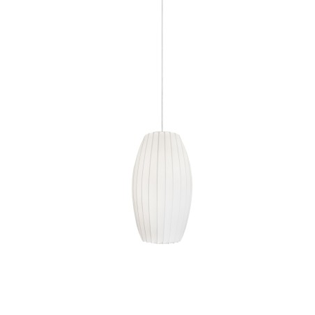 Colgante simple MILLY polímero de resina E27 LED color blanco
