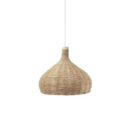 Colgante simple LOSSY ratán E27 LED color madera