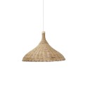 Colgante simple GOUDOU ratán E27 LED color madera