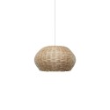 Colgante simple VEIGY ratán E27 LED color madera