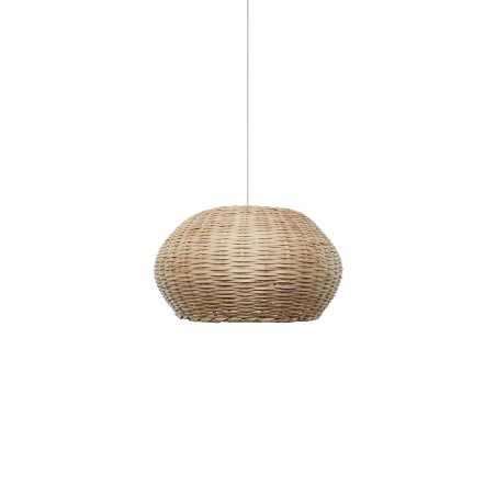 Colgante simple VEIGY ratán E27 LED color madera