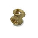 Codo metal bronce repartidor para tubo 20mm 4 salidas