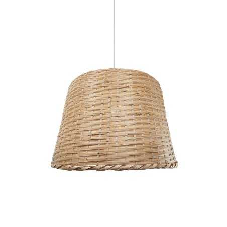 Colgante simple OSSAT ratán E27 LED color madera
