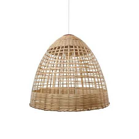 Colgante simple FESSY ratán E27 LED color madera