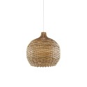 Colgante simple VIGNY ratán E27 LED color madera