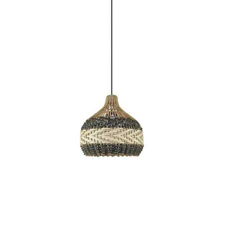 Colgante simple DORVAL ratán E27 LED color negro
