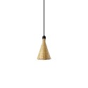 Colgante simple ROMME metal E27 LED color madera