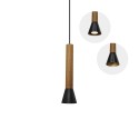 Colgante simple SONNE madera GU10 color negro
