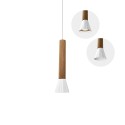 Colgante simple RAZOU madera GU10 color blanco