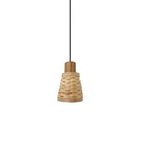 Colgante simple OUSSY madera E27 LED color madera