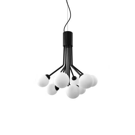 Colgante simple GUISE hierro E27 LED color negro