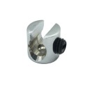 Sujetacables para pared o techo cromado con tornillo