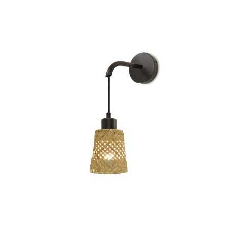 Aplique de pared VAURE mimbre E14 LED color madera