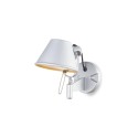 Aplique de pared CALAN aluminio E27 LED color cromado brillo