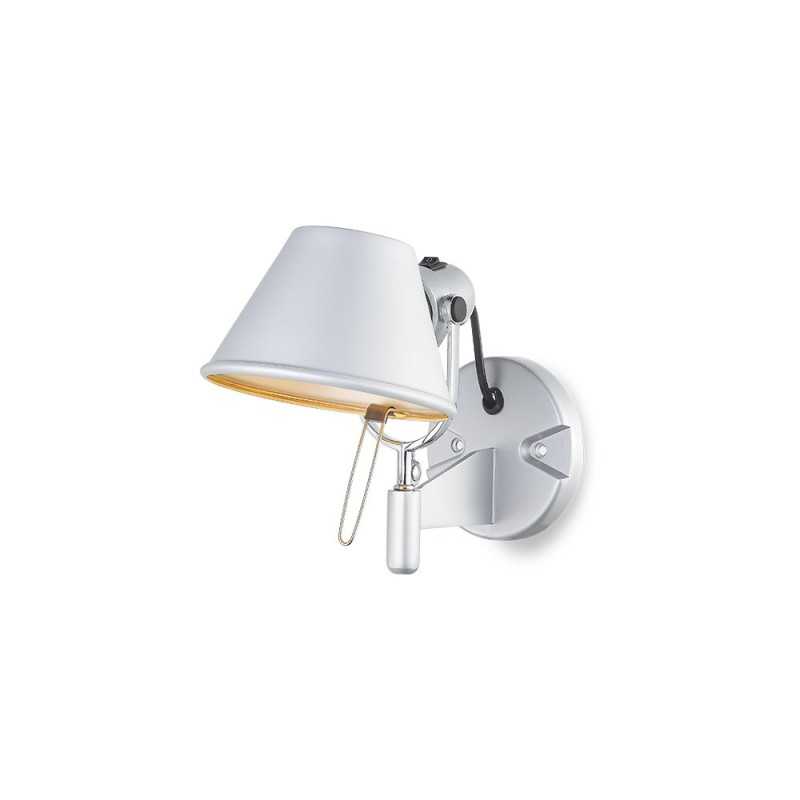 Aplique de pared CALAN aluminio E27 LED color cromado brillo