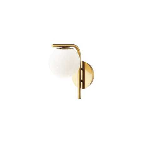 Aplique de pared NAVAT metal E27 LED color latón cepillado