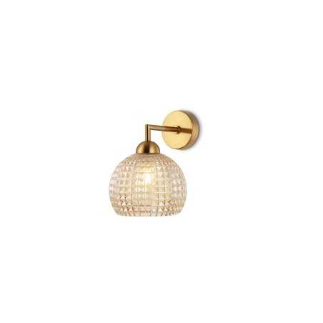 Aplique de pared BAVAT metal E27 LED color latón cepillado