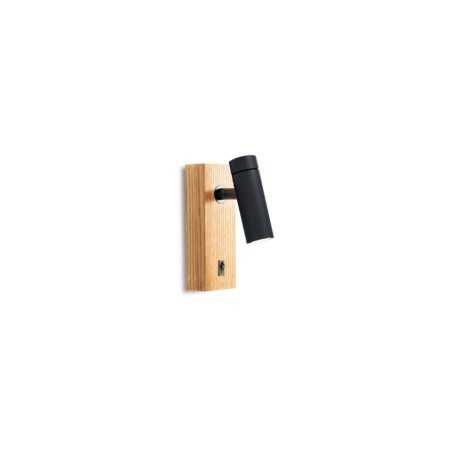 Aplique LANDON aluminio COB LED 3W 150Lm negro