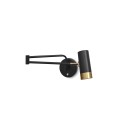 Aplique de pared DORET metal GU10 color negro