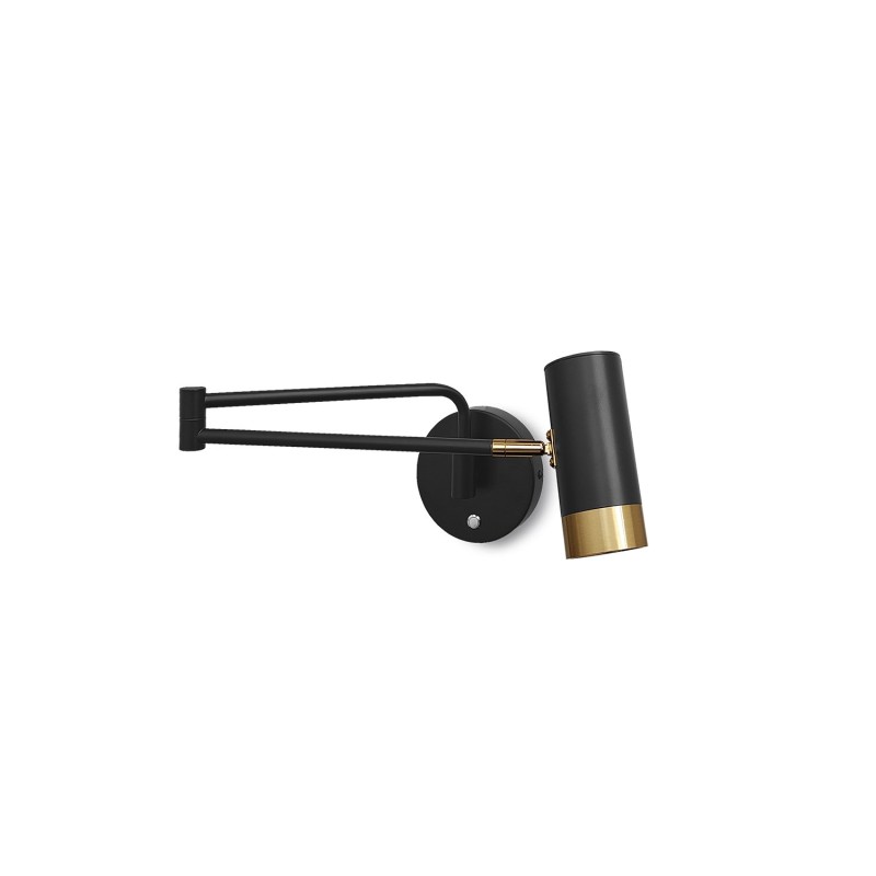 Aplique de pared DORET metal GU10 color negro