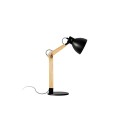 Lámpara de mesa articulada MAGNE madera E27 LED color negro
