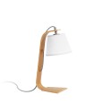 Lámpara de sobremesa ORIOU madera E27 LED color madera