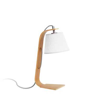 Lámpara de sobremesa ORIOU madera E27 LED color madera
