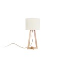 Lámpara de sobremesa MUSSEY madera E27 LED color madera