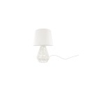 Lámpara de sobremesa FUSSE textil E27 LED color blanco