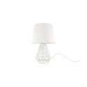 Lámpara de sobremesa LANDION textil E27 LED color blanco
