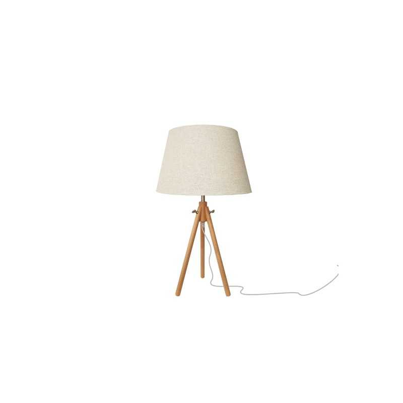 Lámpara de sobremesa BICON madera E27 LED color madera