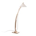 Lámpara de pie LUGON madera E27 LED color madera