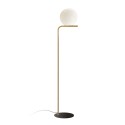 Lámpara de pie YZEURE metal E27 LED color latón cepillado